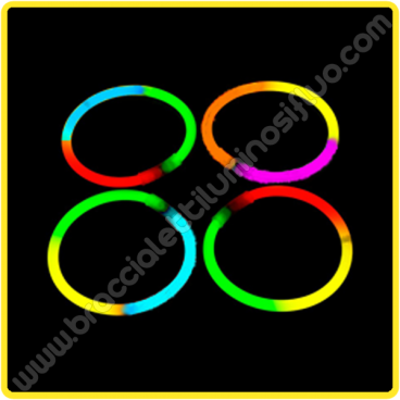 Braccialetti Luminosi Tricolore (100 pz)