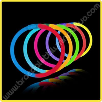 100 braccialetti luminosi bracciali fluorescenti in colori assortiti